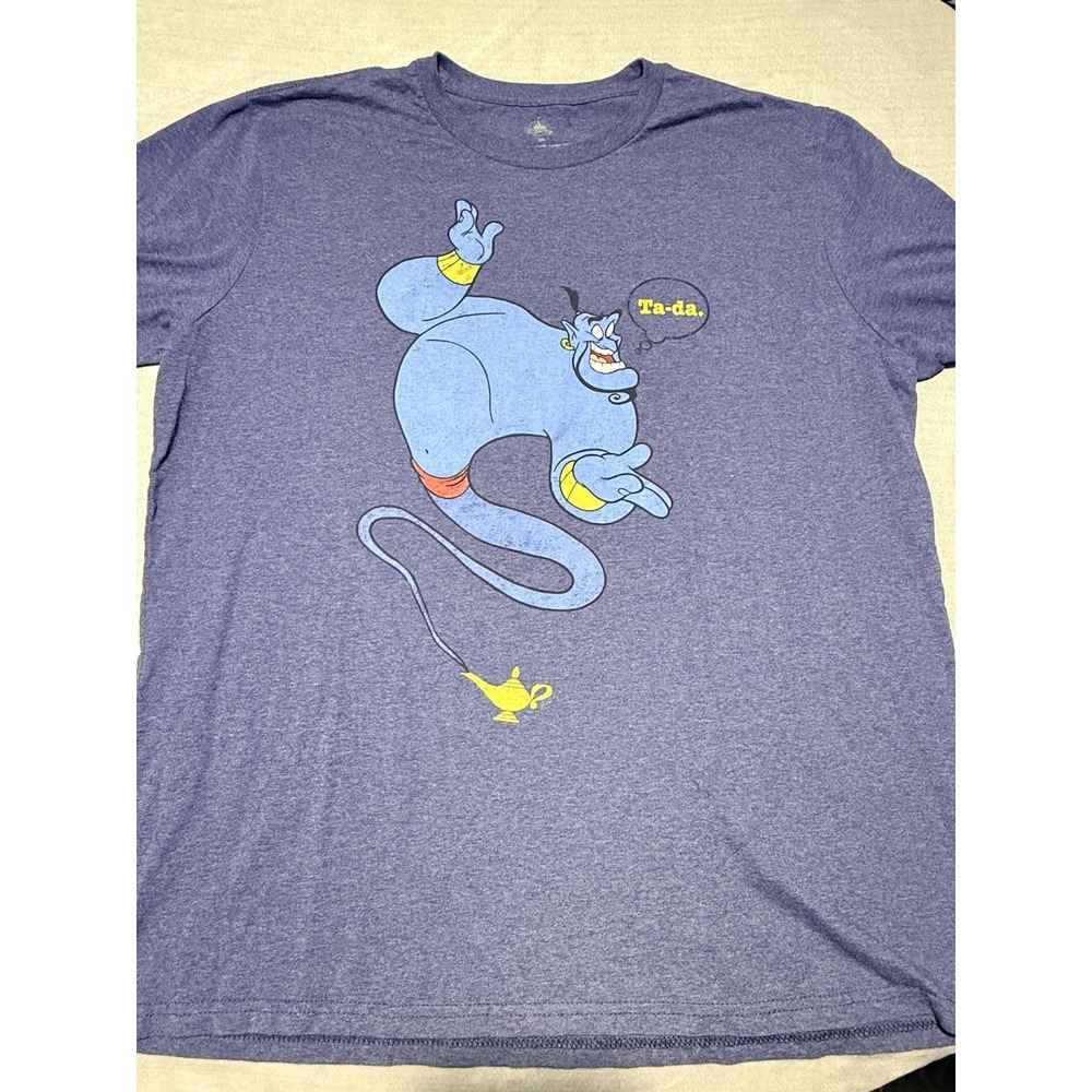 Disney Parks Aladdin Genie "Ta-Da!" Blue Heather T-shirt 2xl‎ Robin Williams Era